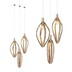 Small chandelier restaurant chandelier lamps 3d model