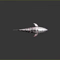 Mythical Red Purple Shark With Lava Like Cracked Texture And Fiery Appearance