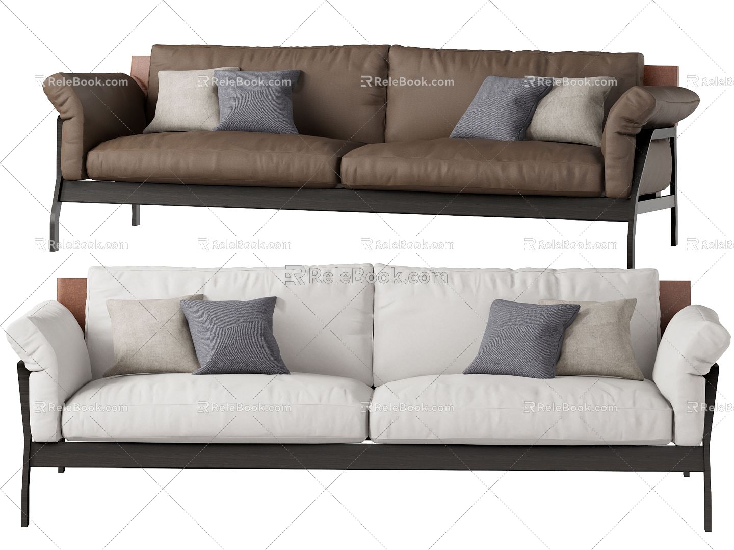 Modern double sofa multiplayer sofa combination model