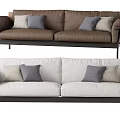 Modern double sofa multiplayer sofa combination 3d model