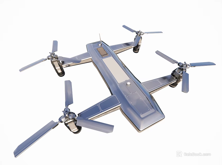High Quality Professional Drone With Four Rotors And Equipment Compartment 3d model 