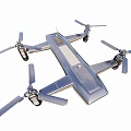 High Quality Professional Drone With Four Rotors And Equipment Compartment 3d model