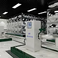AOT Photocatalytic Disinfection Equipment in Facility with Metal Water Tanks and Pipes