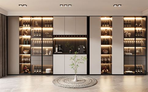 Modern wine cabinet 3d model