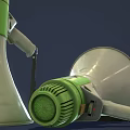 Commercial Handheld Megaphones with White and Green Design for Business Communication Tools