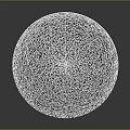 Modern White Mesh Sphere With Intricate Network Pattern On Dark Background