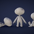 Modern Toy Doll Alien Plush Toy 3d model