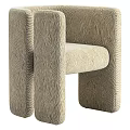 Modern Accent Chair With Colorful Abstract Pattern And Comfortable Armrest Design
