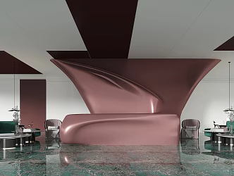 Hotel Lobby Reception 3d model