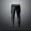 Blue Denim Pants With Brown Belt Knee Patches And Distressed Casual Style