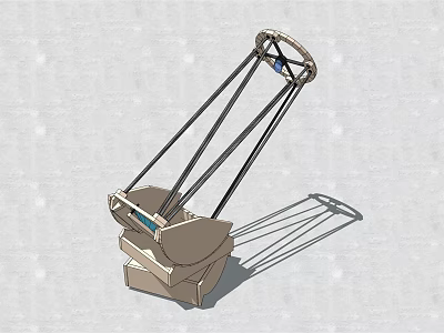 Commercial Equipment With Metal Frame Supporting Structure And Base 3d model