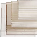 Layered Neutral Tones Curtains And Blinds For Home Interior Design