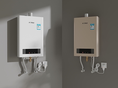 modern gas water heater 3d model