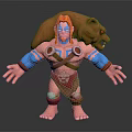 Modern game character Hawkeye 3d model