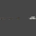 Detailed Weapon Models In Various Designs And Black White Colors Displayed Together