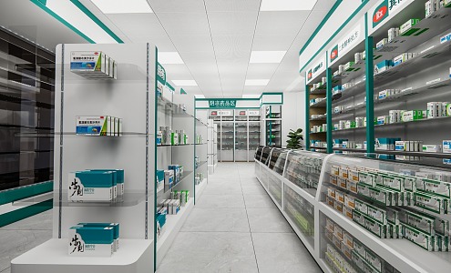 Modern Pharmacy Huimin Pharmacy 3d model