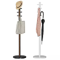Practical Entryway Hallway Interior With Coat Racks Hat Bag Scarf And Umbrella
