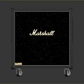 Marshall Black Audio Speaker With Wheels For Daily Living Essentials 3d model
