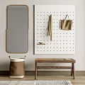 Modern shoe changing stool 3d model