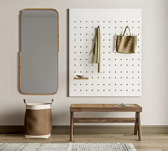 Modern shoe changing stool 3d model