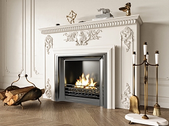 French Fireplace 3d model