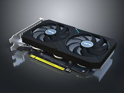 High Performance Graphics Card Featuring Dual Turbo Fans Carbon Fiber Design And PCIe 4.0 Interface 3d model