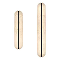 Minimalist Beige Wall Lamp With Vertical Design And Black Stripe Accent
