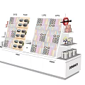 Cosmetics Store Display With Eyes Face Lips Sections And Revinity Makeup Products 3d model