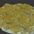 Scenic Garden Landscape Featuring Blue White Yellow Rocks With Crystalline Rough Surface