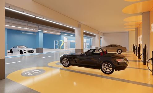 Underground Parking Modern Parking 3d model