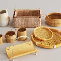 Handmade Woven Bamboo Storage Baskets Trays And Decorative Home Items