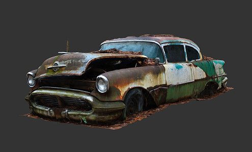 car wreck 3d model