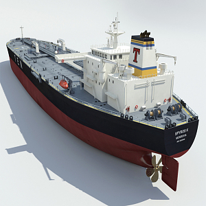 modern ship tanker 3d model