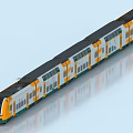 train light rail subway high-speed rail bullet train urban rail train rail transit tram urban train 3d model