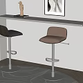 Bar Chair Bar Stool High Stool 3d model