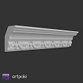 White Decorative Architectural Component With Intricate Carved Patterns For Interior Design
