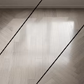 Light Colored Wooden Flooring With Herringbone And Straight Lay Design Patterns 3d model