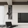Modern Living Dining Room Interior With Floor to Ceiling Windows White Curtains And Mountain View