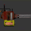 Browning Machine Gun Browning Gatling White Machine Gun Machine Gun Bullet Military 3d model