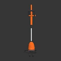Orange Lightweight Electric Lawn Mower With Ergonomic Handle And Sharp Steel Blade