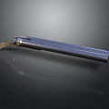 Shiny Metal Weapon With Long Handle And Decorative Spearhead Design