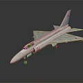 Silver Fighter Jet Model with Red Markings Number 02 on Tail Fin Against Dark Background