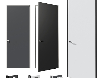 Modern single door 3d model