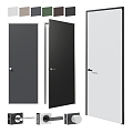 Modern single door 3d model