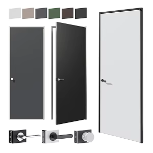 Modern single door 3d model