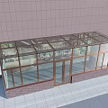 Villa Balcony Glass Sunroom Design With Transparent Roof And Brick Base