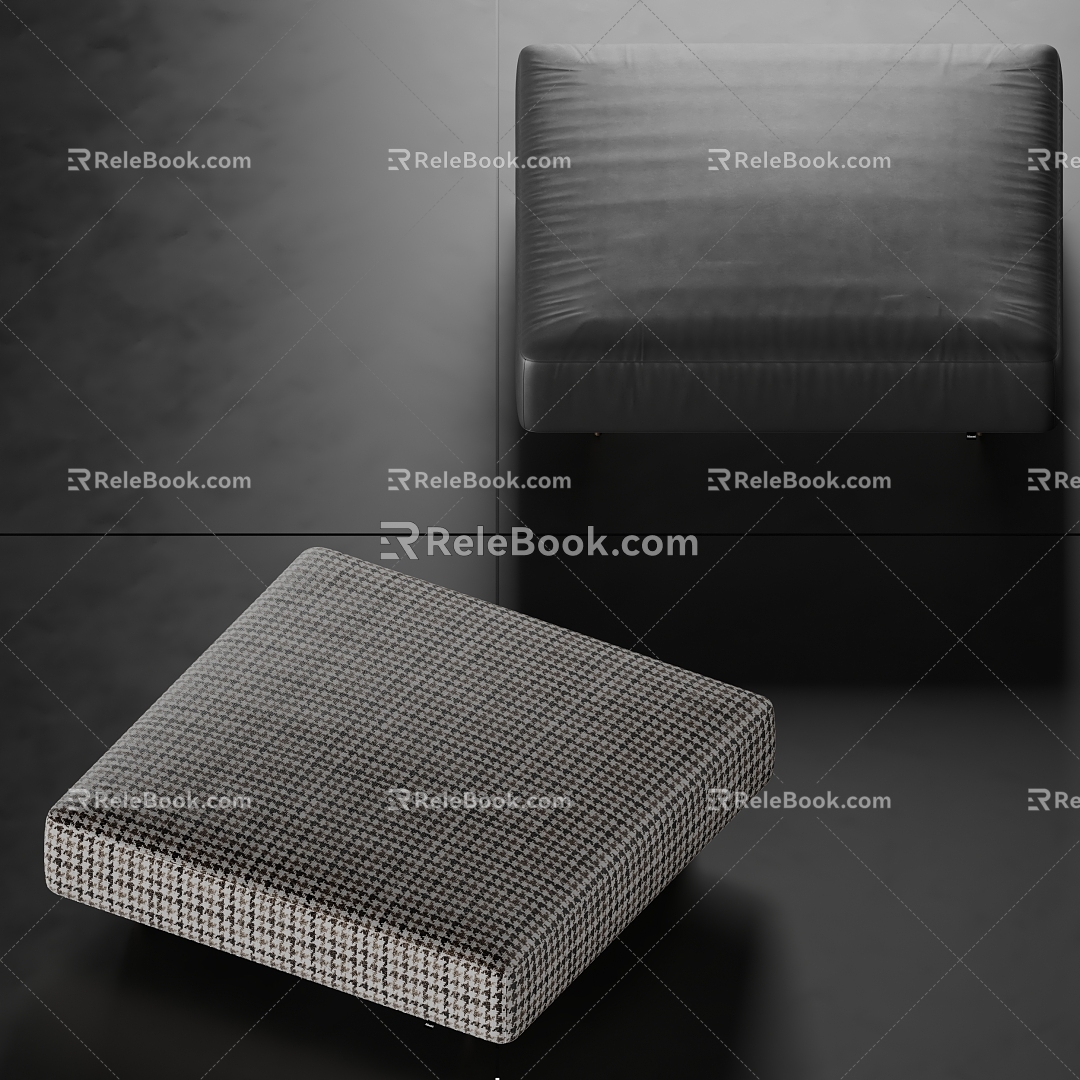 Bench Sofa Stool Fabric Sofa Stool Leather Sofa Stool 3d model