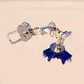Mechanical Robotic Arm With Metal Gears Joints And Blue Base Structure