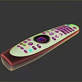 Modern Remote Control With Colorful Buttons Blue Display And Ergonomic Design 3d model
