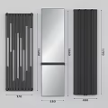 Modern Bathroom Accessories Including Towel Rack Mirror And Size Options
